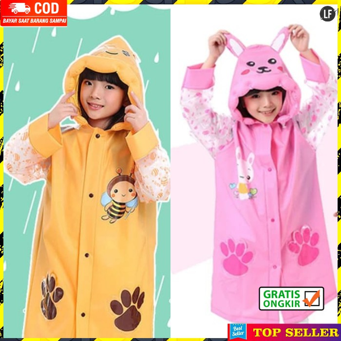 JAS HUJAN ANAK PEREMPUAN MANTEL HUJAN MOTOR ANAK COWOK RAINCOAT KIDS KOREA JAKET IMPORT A10