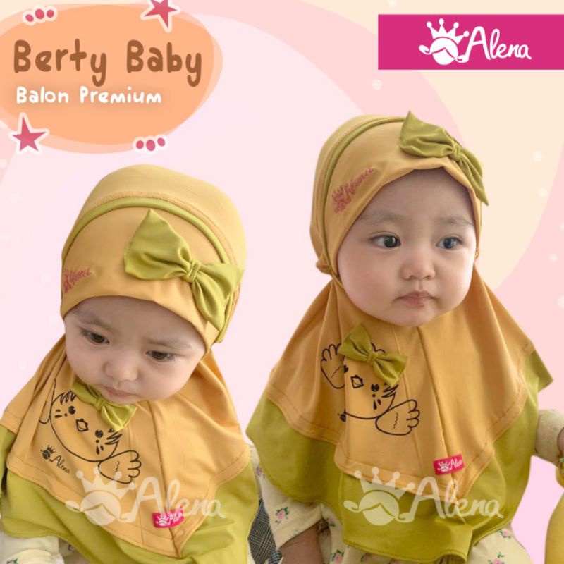 Jilbab Bayi / Hijab Anak/ Kerudung Baby Alena Berty (ORI Alena Hijab)