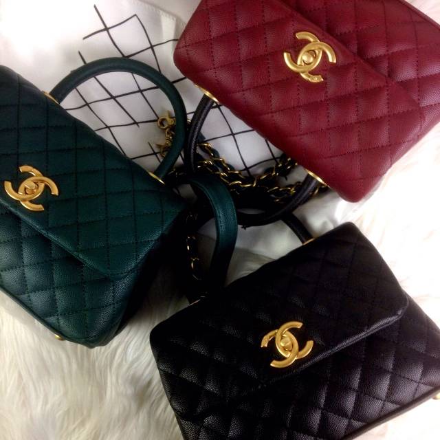 tas chanel coco Graned lizadard handle (premium Quality)