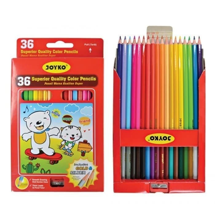 

Pensil Warna / Color Pencil JOYKO CP-36PB / Hexagonal Grip / Include Sharpener
