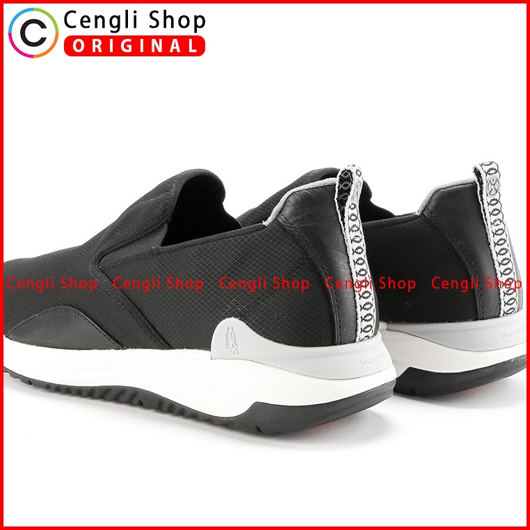 SEPATU HUSH PUPPIES PRIA ORIGINAL TERBARU SLIP ON CASUAL HITAM HM001