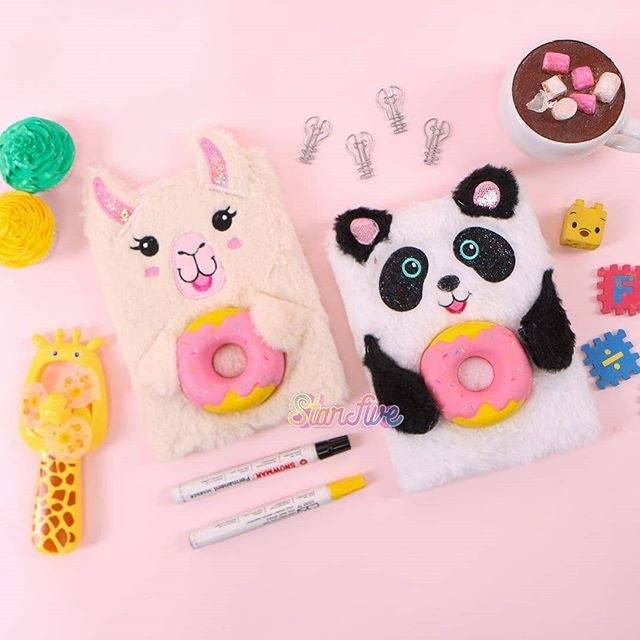 

BUKU SQUISHY STARFIVE PANDA RABBIT. Buku Tulis Lucu