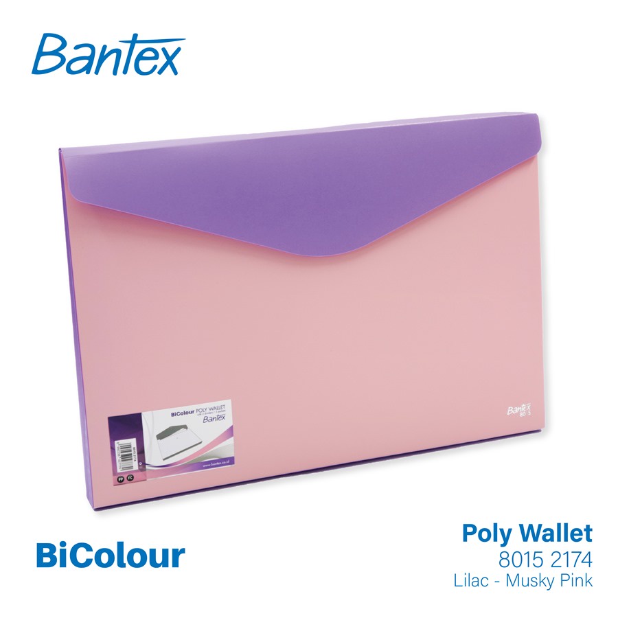 

Bantex BICOLOUR Polly Wallet Folio (2 Divider) Lilac Muskypink - 8015 2174 PKM Bandung