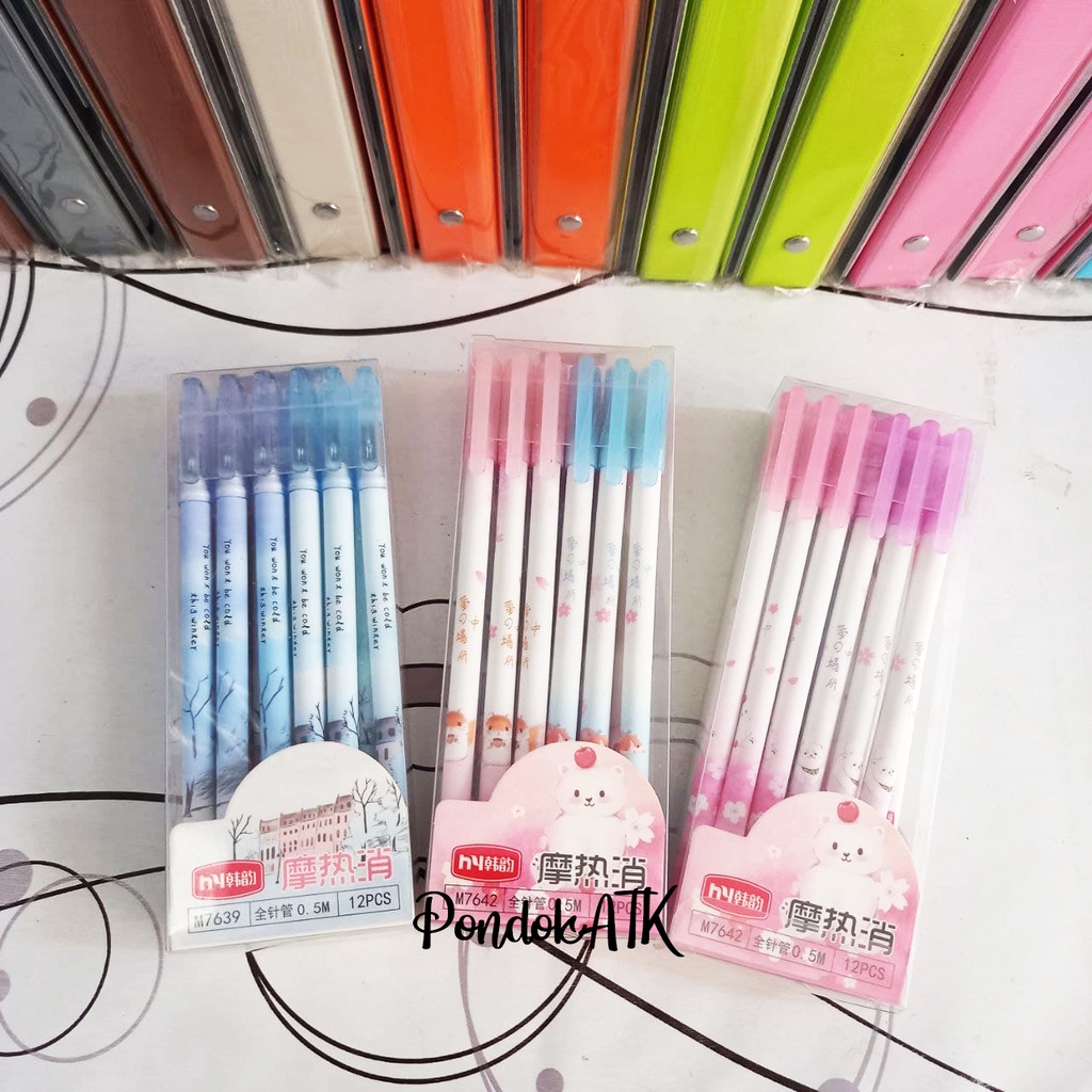 

Erasable Gel Pen Pulpen Bisa dihapus Pulpen Bolpen Penghapus Pulpen Hapus Murah 1 Lusin