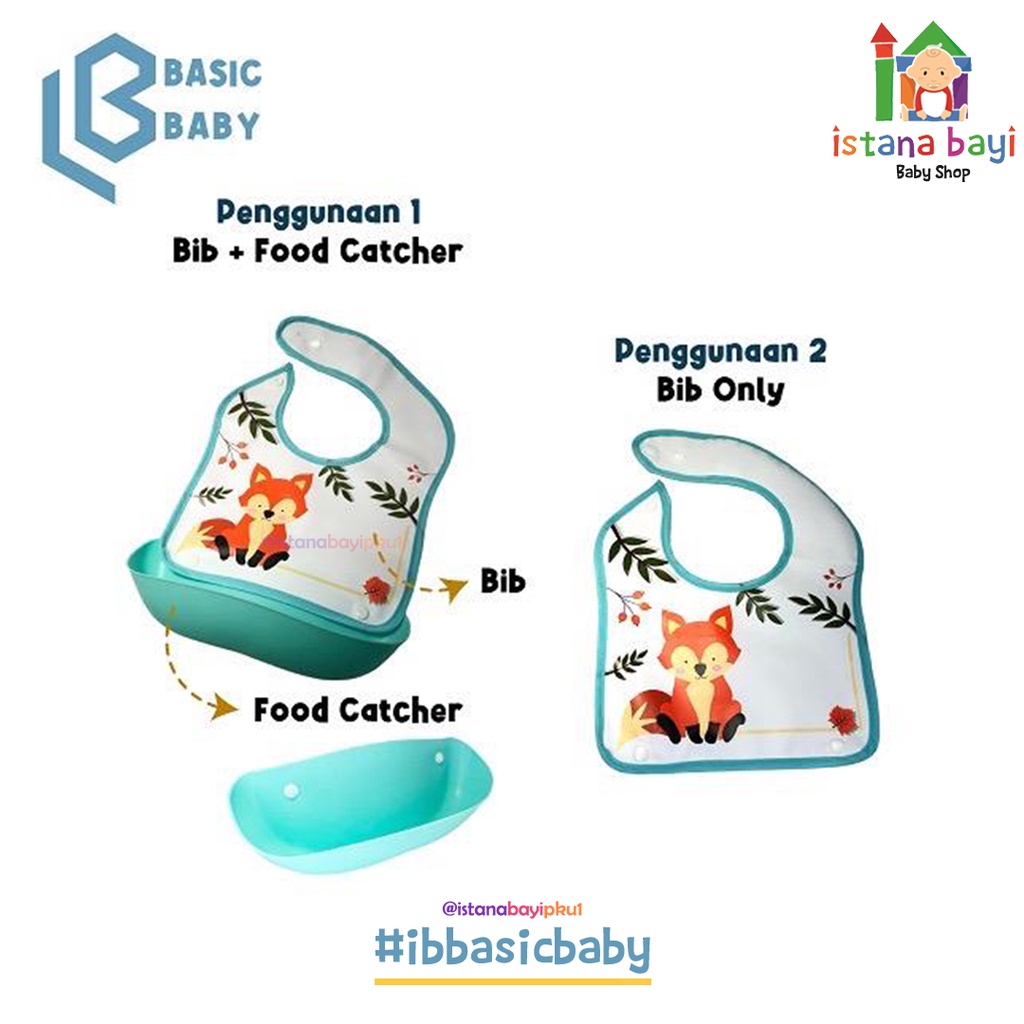 Basic Baby Bib - Slaber Bayi/Bib bayi / Celemek Makan Bayi