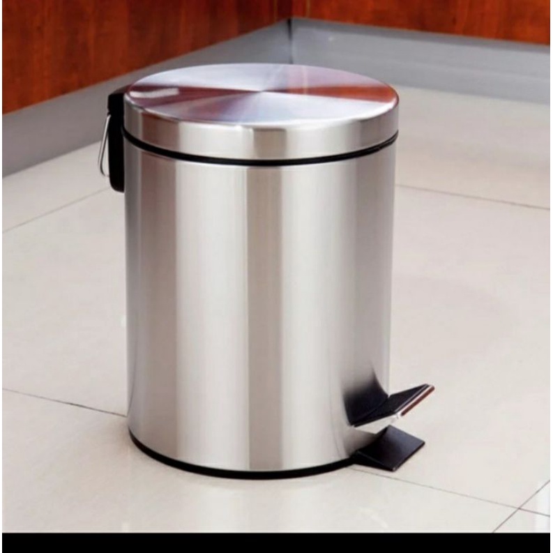 Dust Bin • Tempat Tong Sampah Pedal/Injak 8 dan 5 Liter • Tempat Sampah 5 Liter Stainless Dust Bin I