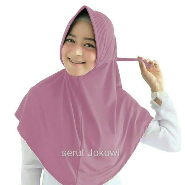 Serut jokowi polos/bergo adiba jersey