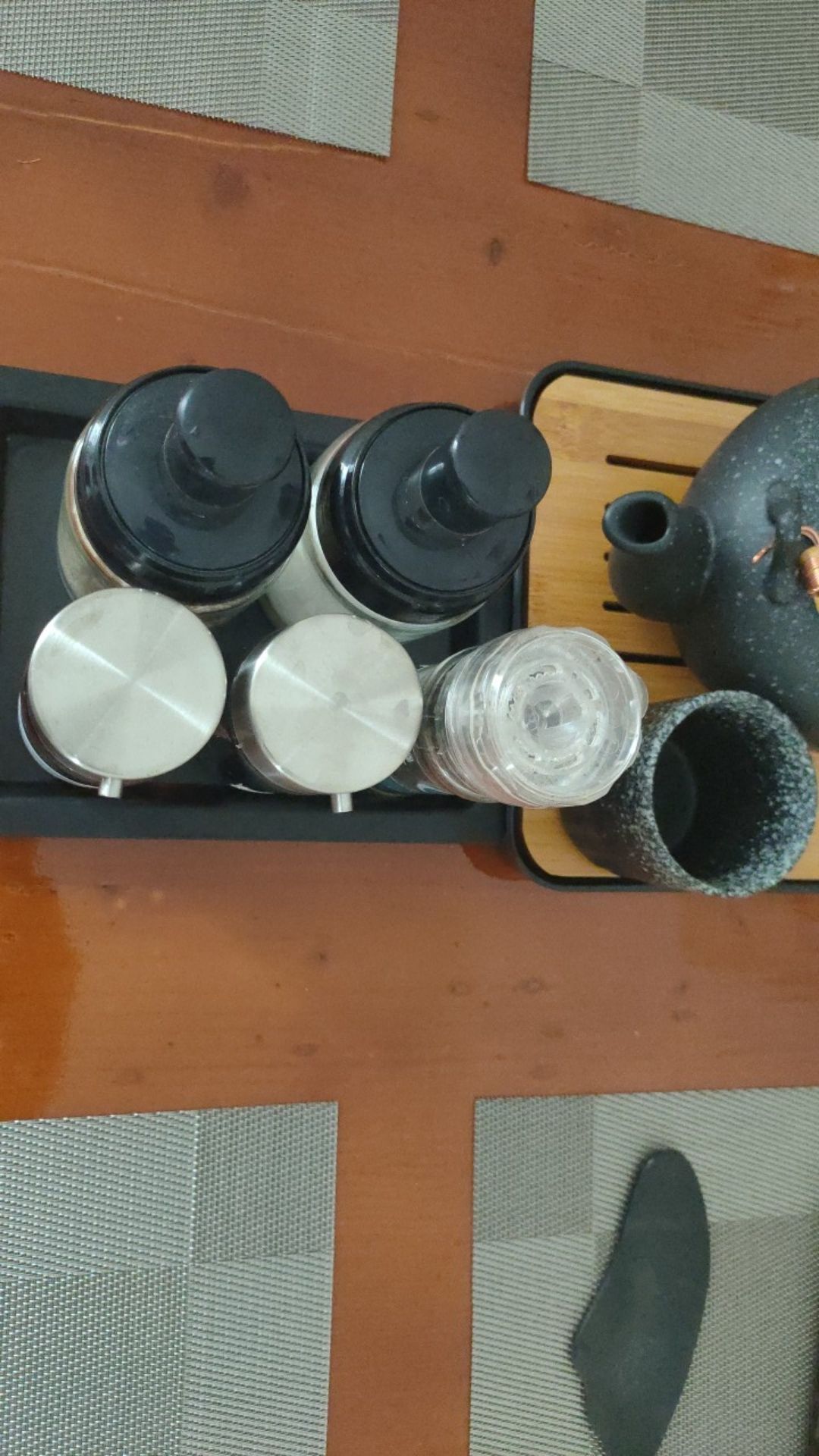 Holiven Tempat Bumbu Dapur Set Tempat Gula Teh Kopi Serbaguna Kaca Dengan Tutup Sendok Kedap Udara