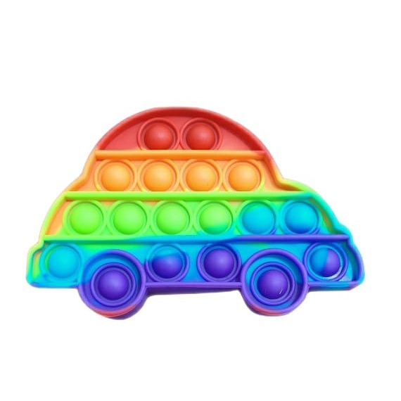 Pop It Fidget Toy Rainbow Mainan Anak Pop it Fidget Toy Murah-12cm Mobil