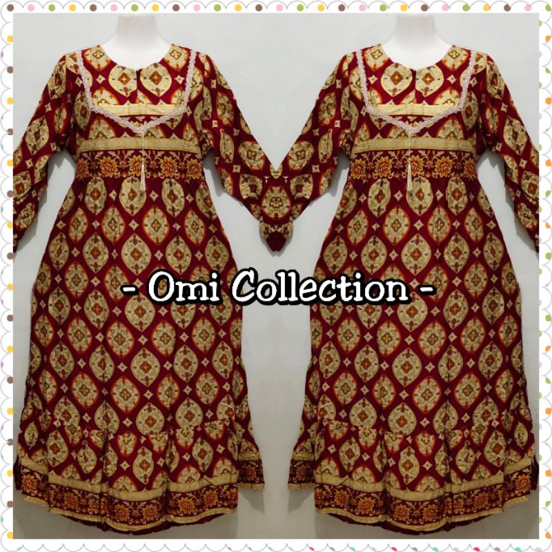 Gamis India Prada Batik Gajah Putih