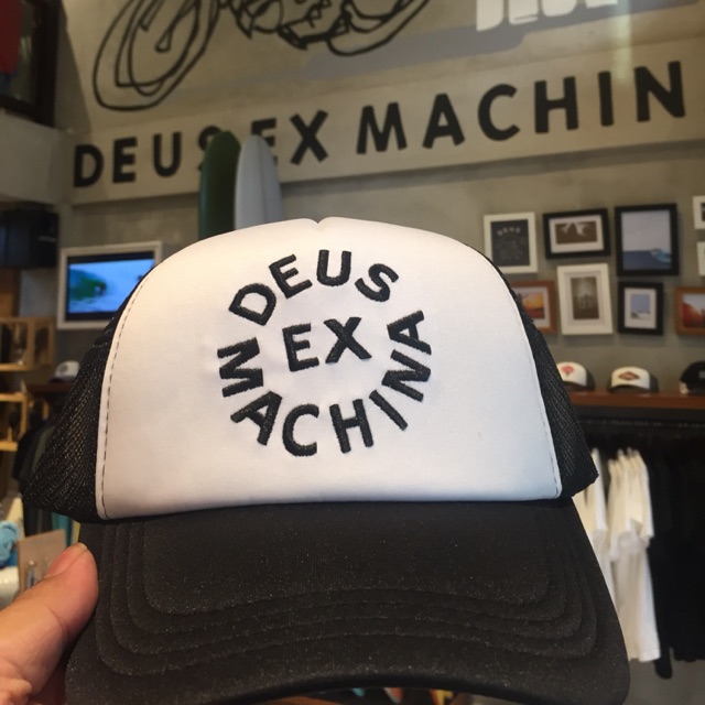  Topi  Deus  Ex  Machina  Original  putih dan hitam Jaring 