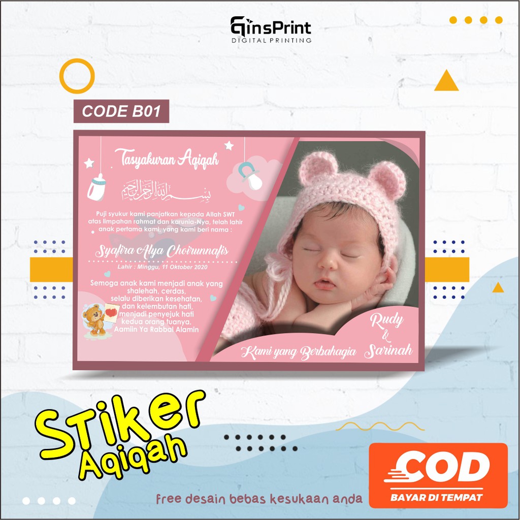 

Stiker Aqiqah paling lucu - kode SB01