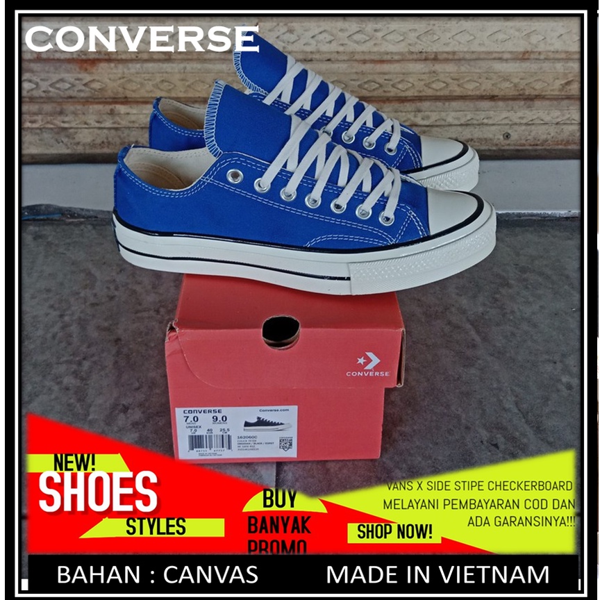 Sepatu CONVERSE 70S LOW OBSIDIAN BLACK EGRET PREMIUM BNIB TAG VIETNAM