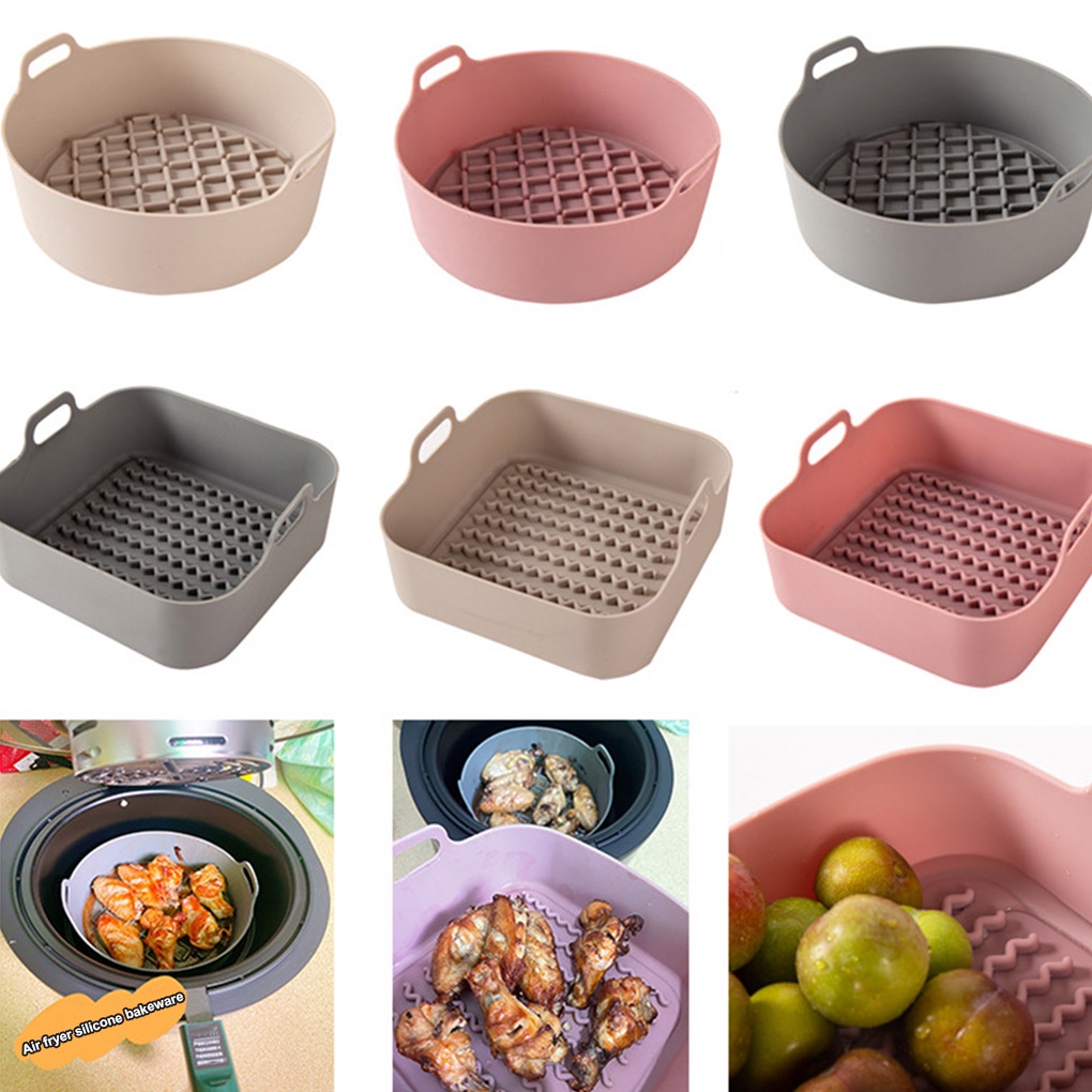 Air fryer silicone pot / silikon air fryer / silikon pot / silicone air flyer Different shapes[HOUSE2020]