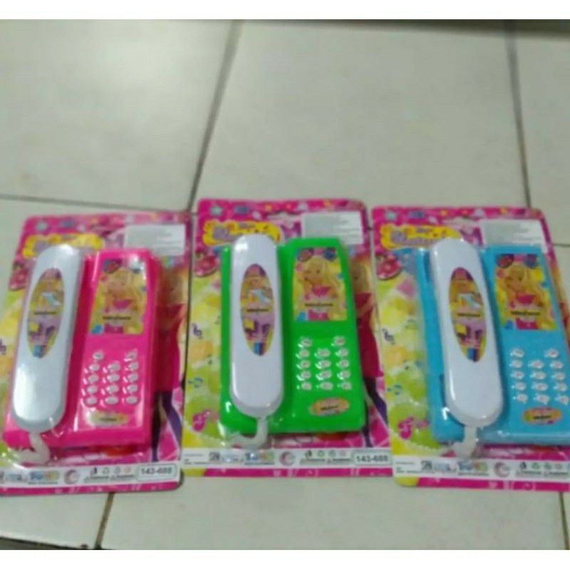 Telepon Rumah Mainan Anak Telepon Barbie Musik