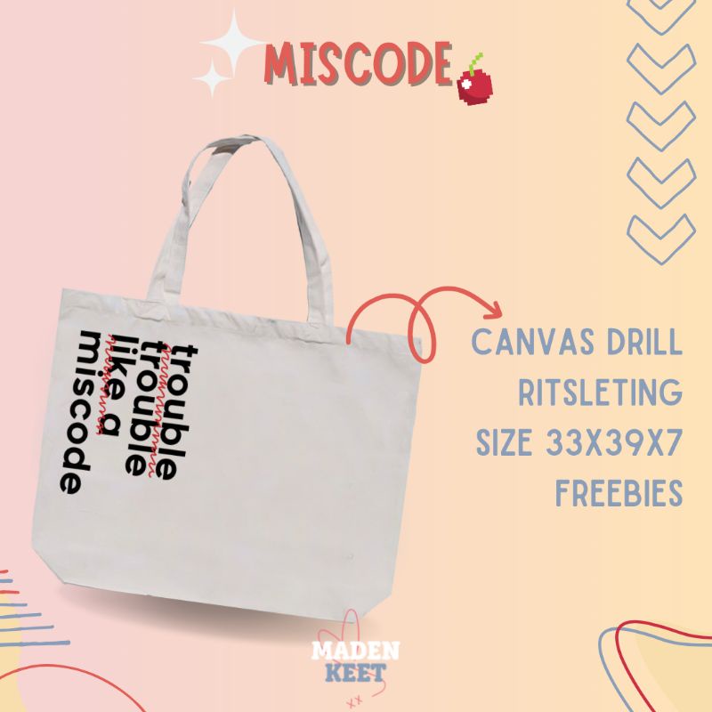 NCT DREAM GLITCH MODE TOTEBAG CANVAS  / muat laptop