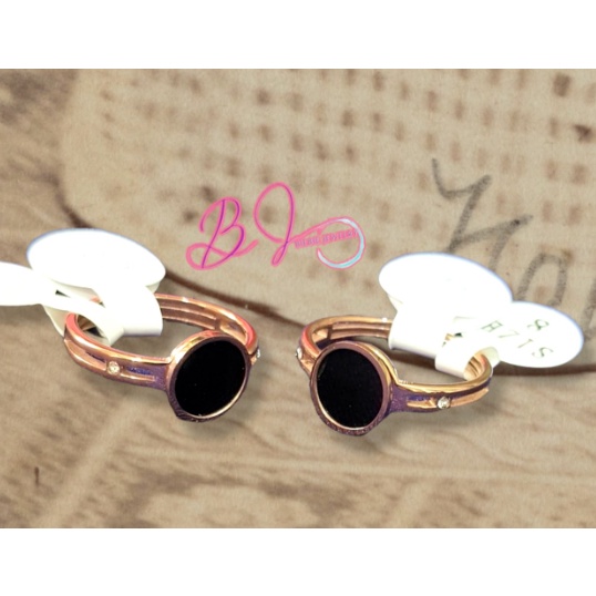 CINCIN MODEL BULAT HITAM 2 MATA/ CINCIN TITANIUM/ AKSESORIS WANITA KOREA