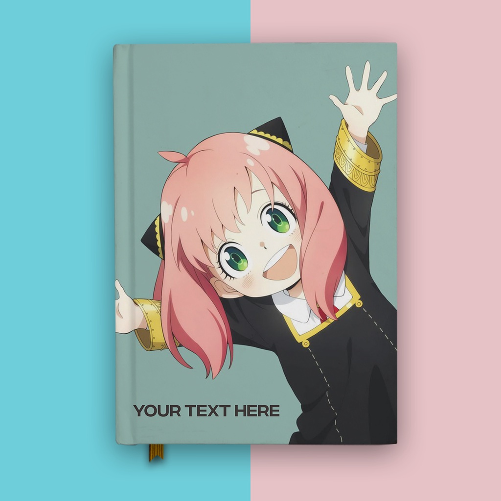 

Notebook Anime Spy X Family Anya Forger 2 Buku Tulis Hardcover Diary Agenda Jurnal Custom Nama