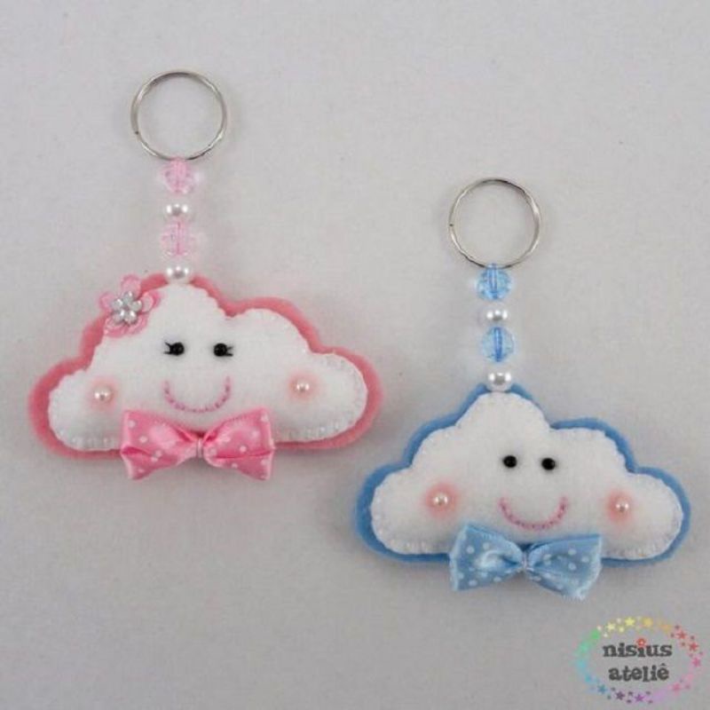 Jual Gantungan kunci awan dari kain flanel | Shopee Indonesia