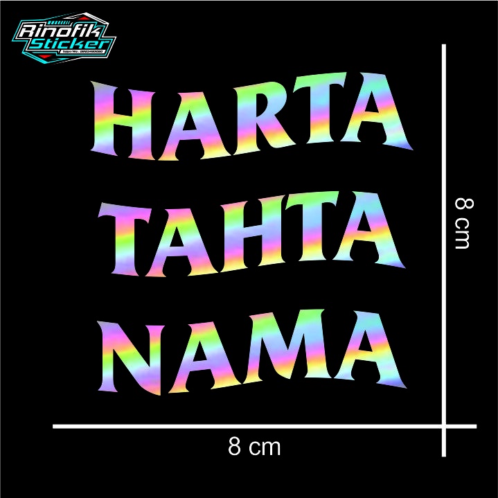 

CUSTOM STICKER HARTA TAHTA HOLOGRAM