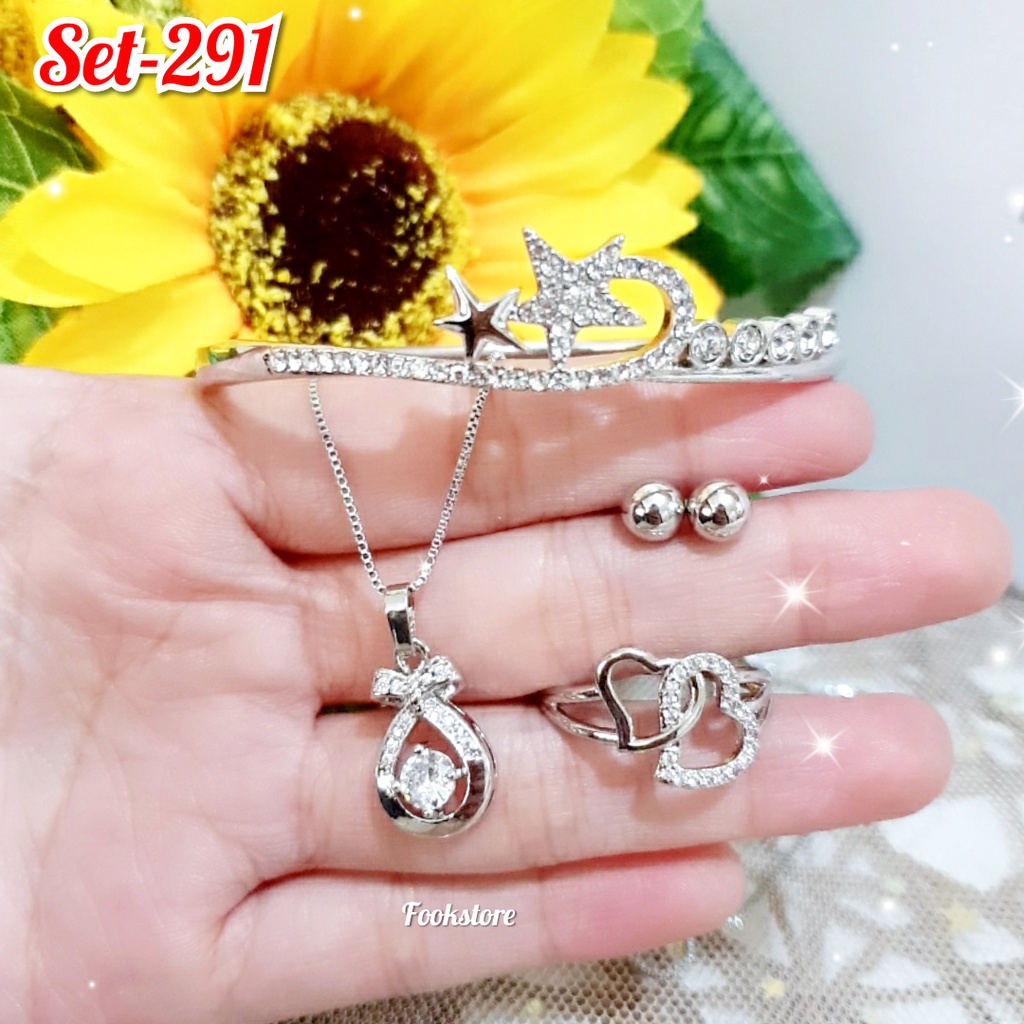 SET PERHIASAN XUPING Dewasa 4 IN 1 | SET AKSESORIS Fashion Wanita Korea/COD