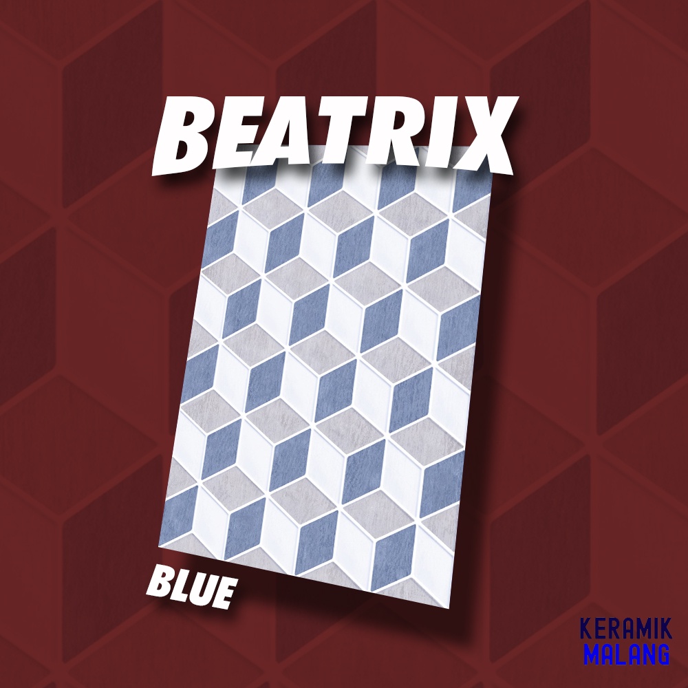 Keramik Dinding PLATINUM Beatrix Blue 25 x 40