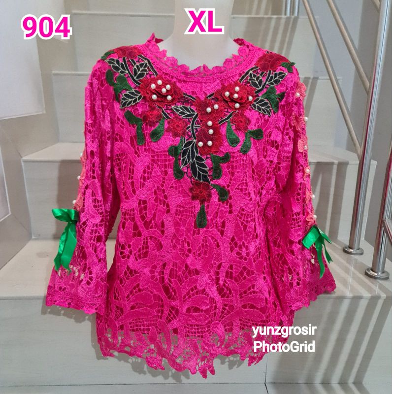 Blouse Brukat Warna Jumbo XL, 2XL, 3XL-7