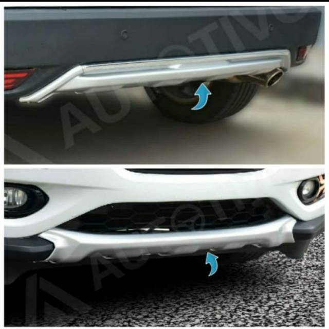 Garnish depan dan belakang bawah HRV/ front &amp; rear lower garnish silver