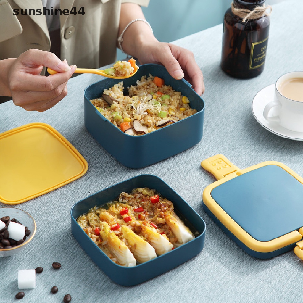 Sunshine Kotak Bekal / Lunch Box Thermal Portable Dengan Sendok Untuk Microwave