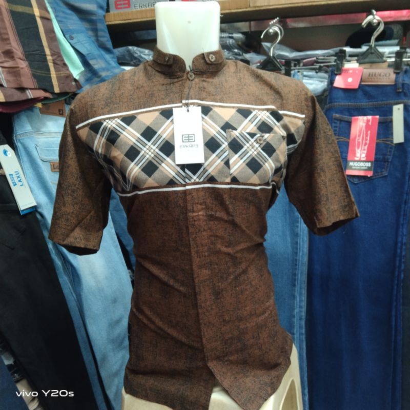 KEMKO ERKAPE KEMEJA KOKO  LENGAN  PENDEK TERBARU