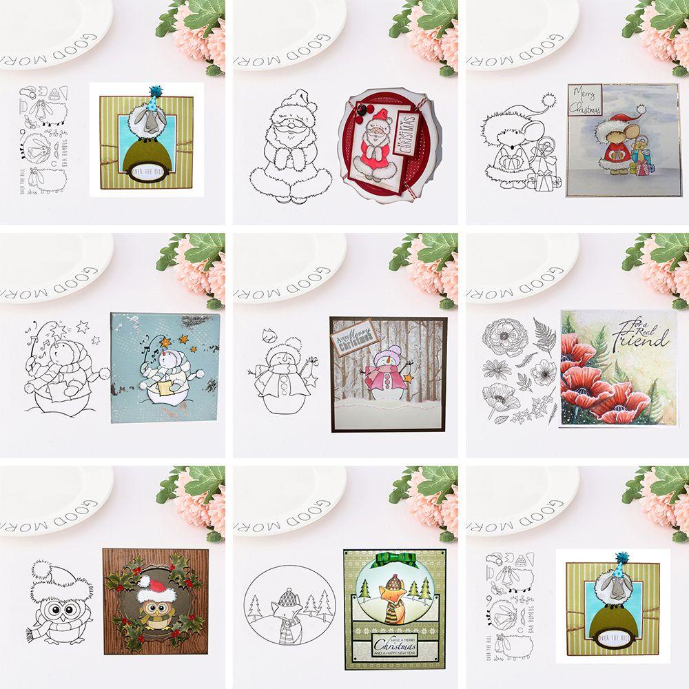 Stempel Transparan Motif Merry Christmas Untuk Dekorasi DIY