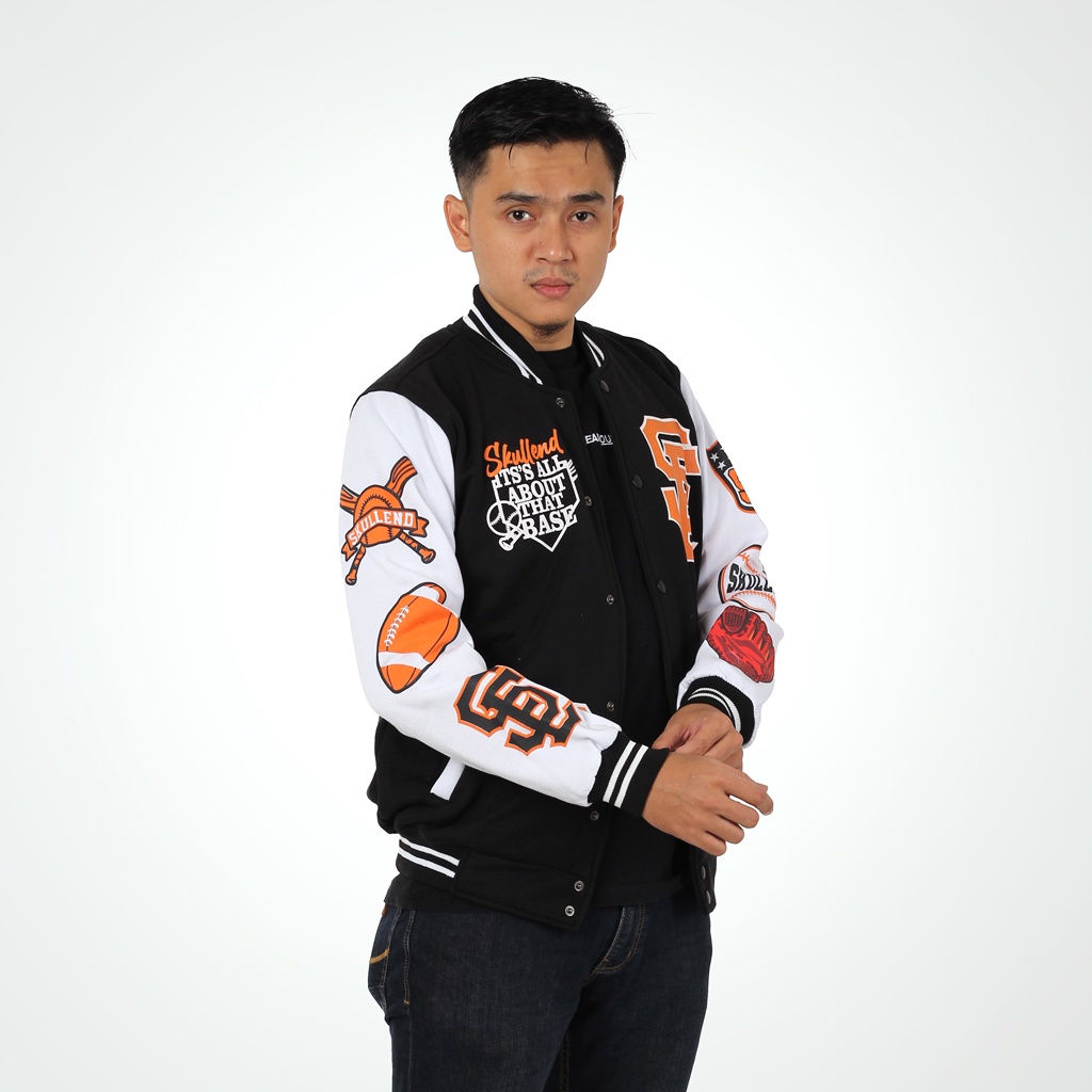 SKULLEND Varsity Jacket Baseball  Vintage Pria Wanita - Jaket Varisty  Jaket Besball  Bisbol Cowok Cewek Original Distro Bandung