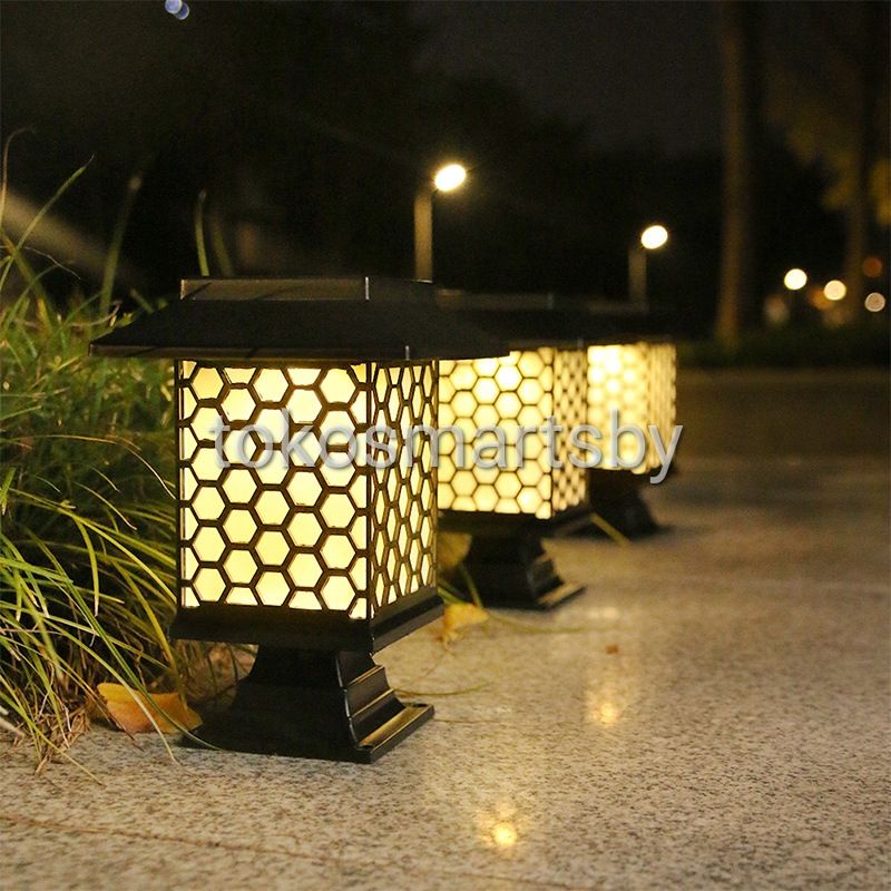 Lampu Solar Taman 5 LED Model Minimalis / Lampu Taman Tenaga Surya / Garden Light Ground &amp; Plug Minimalis