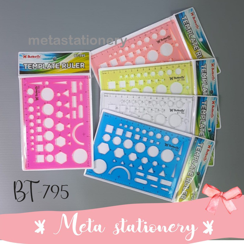 

Template Ruler / Penggaris Cetakan BT-795 Butterfly ( Warna Random )