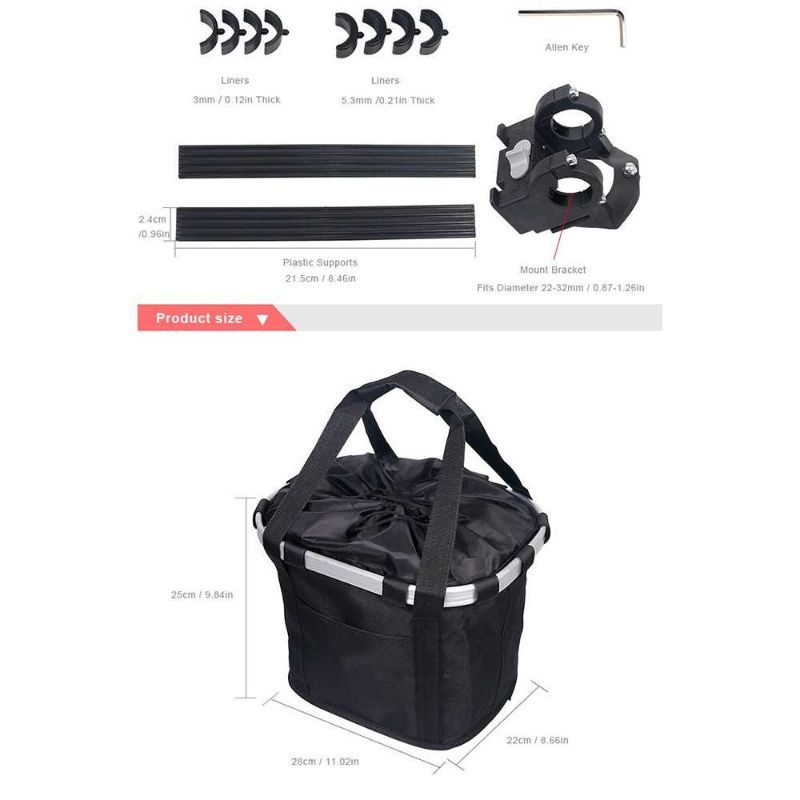 DEEMOUNT Keranjang Sepeda Strorage Basket Carrying Pouch - BSK-001