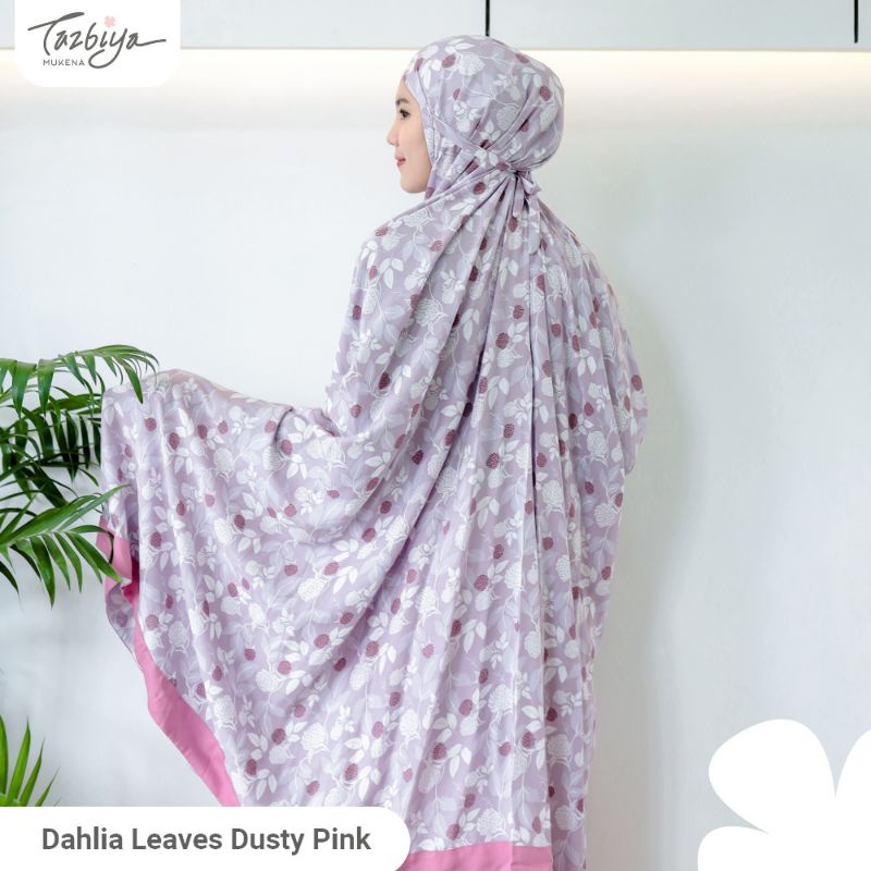 Mukena Tazbiya Dahlia Leaves Series Allsize Jumbo Dewasa Katun Rayon