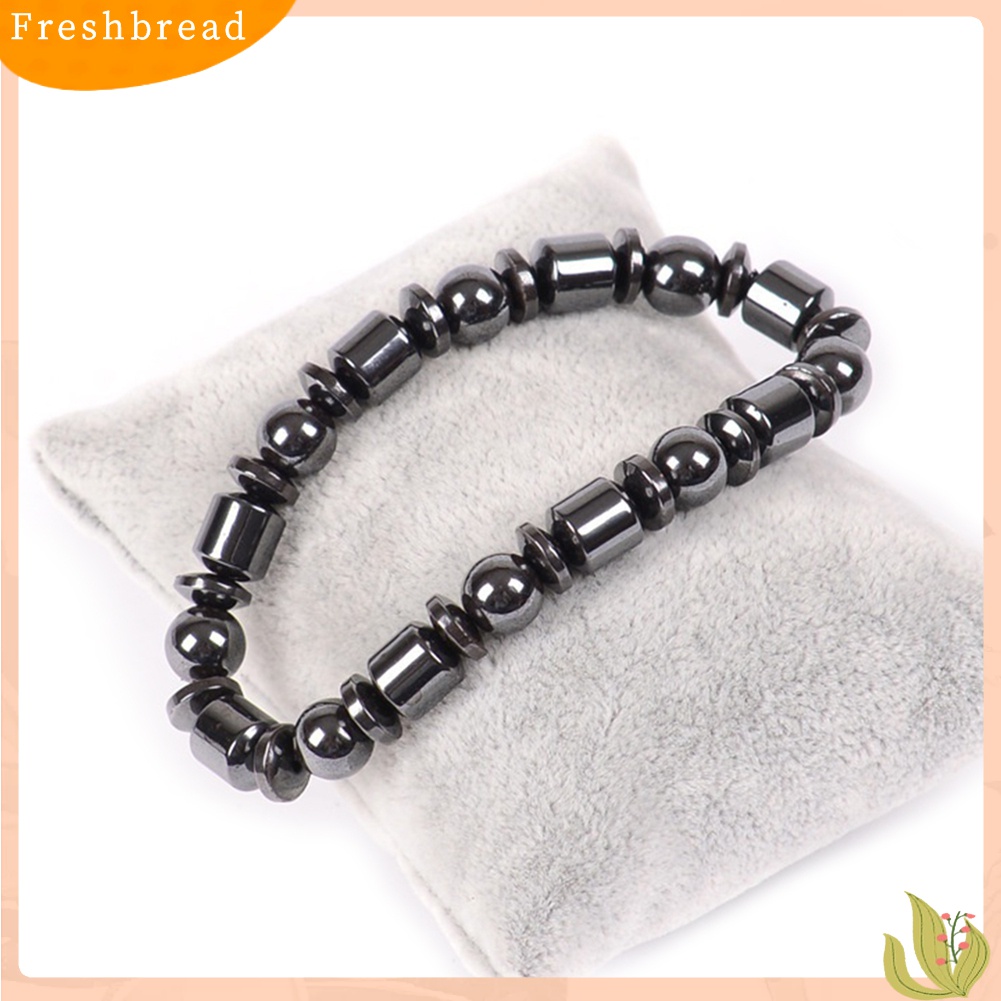 [Fresh] Gelang Batu Hematite Magnetik Banyak Bentuk Warna Hitam untuk Menurunkan Berat Badan