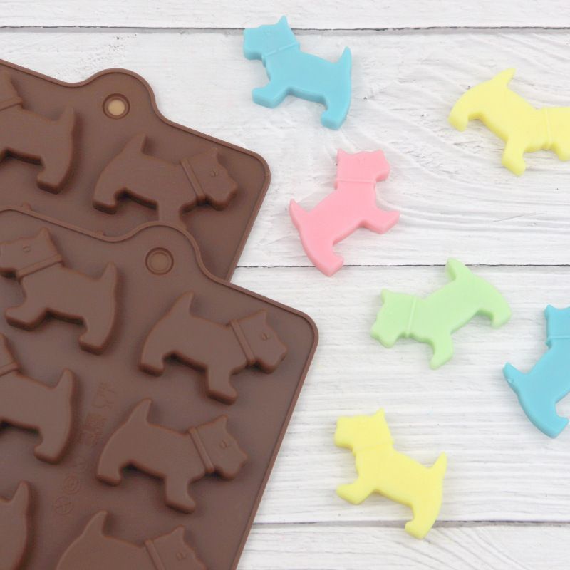 Nana Cetakan Silicone Pudding Jelly Motif Puppy Cetakan Coklat Doggie Lucu