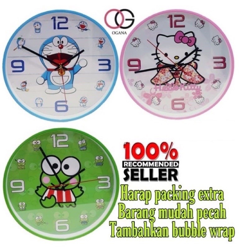 Jam dinding Ogana Jumbo kartun - Jam karakter Jumbo