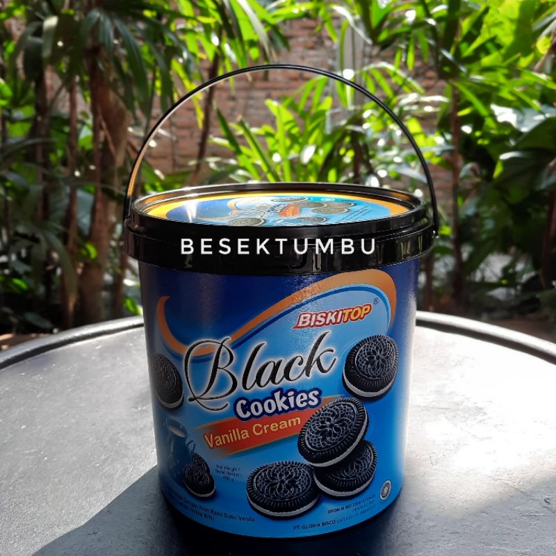 BISKITOP  BLACK COOKIES / BISKUIT KALENG MURAH / BISKITOP WAFER LEBARAN