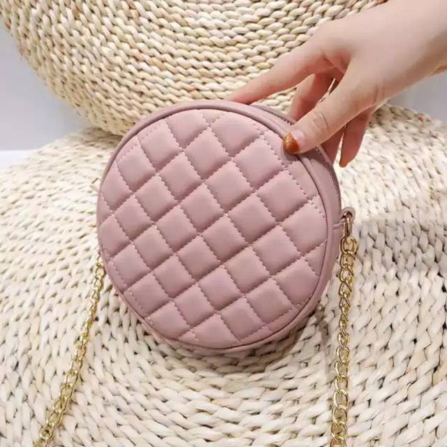 Tas Slempang Wanita BERYL BULAT - Tas Selempang Wanita Cantik TERMURAH TAS FASHION KEKINIAN Morymony