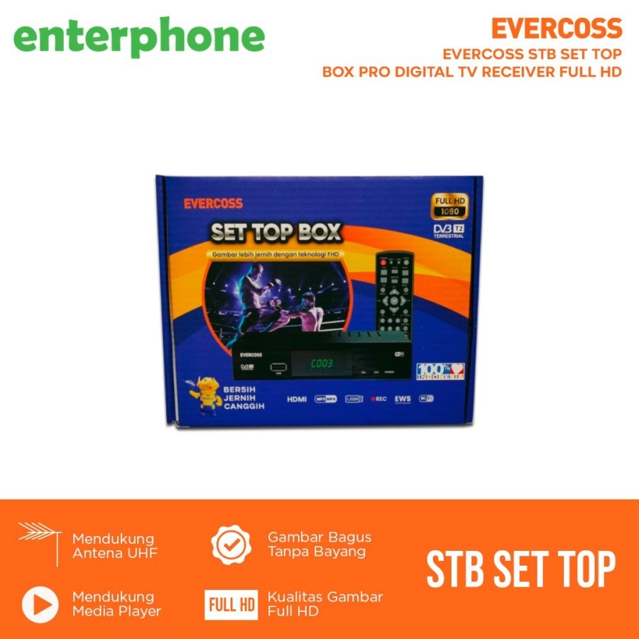 EVERCOSS STB SET TOP BOX PRO DIGITAL TV RECEIVER FULL HD