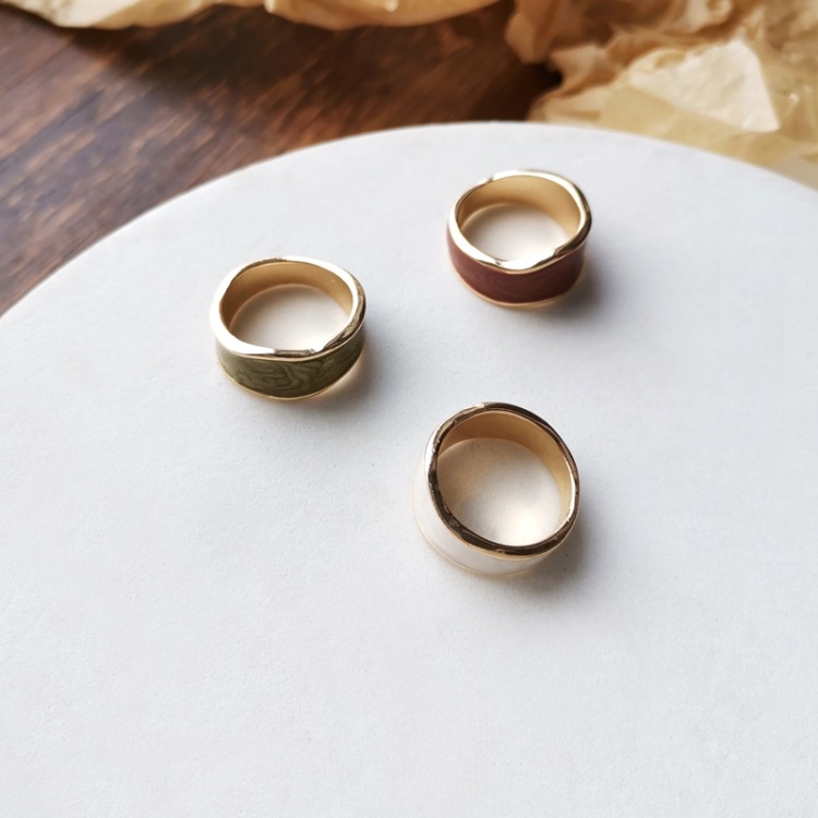 Simple Korea Ins Ring Irregular Design Retro Index Finger Ring