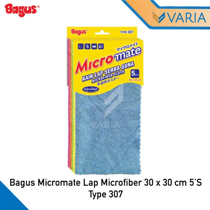 Bagus Micromate Kain Lap Microfiber Serbaguna 30 x 30 cm 5 S Type 307