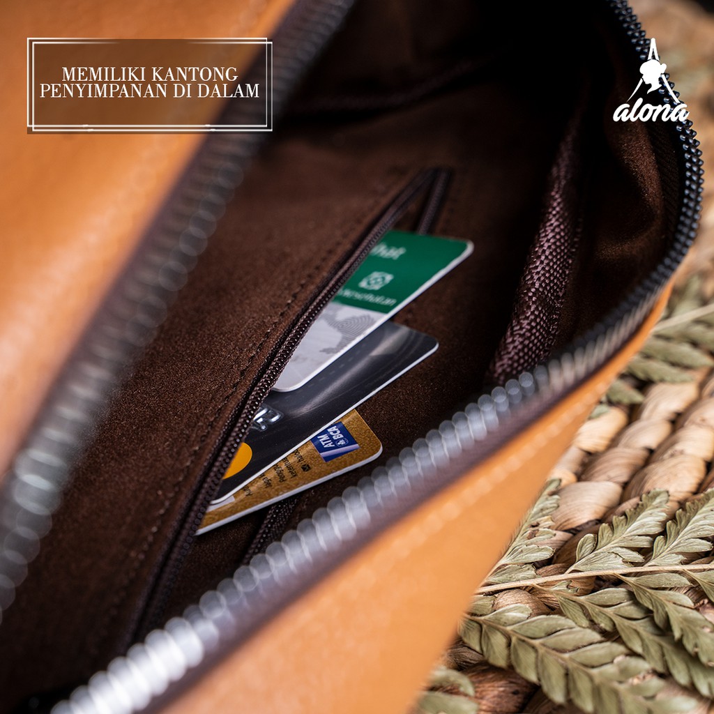 Pouch Tas Tangan Handbag Alona Pouch Bag Wanita Branded Cluth Bahan Kulit Sapi Asli Hand Bag Cewek by Crown Leather CrownLeather Store