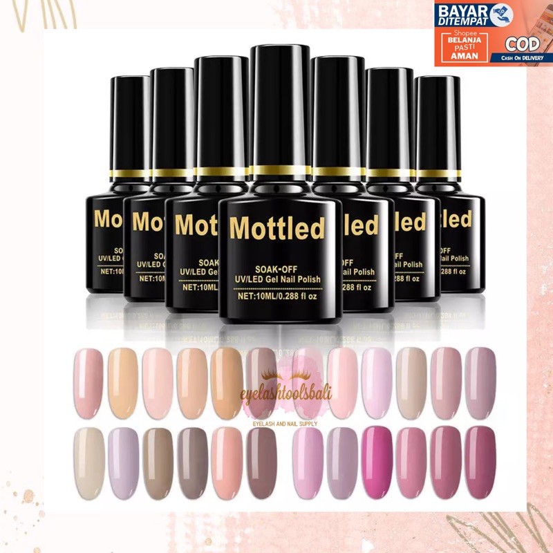 MOTTLED KUTEK GEL 10ML M01 - M50 GEL POLISH KUTEK NAIL GEL