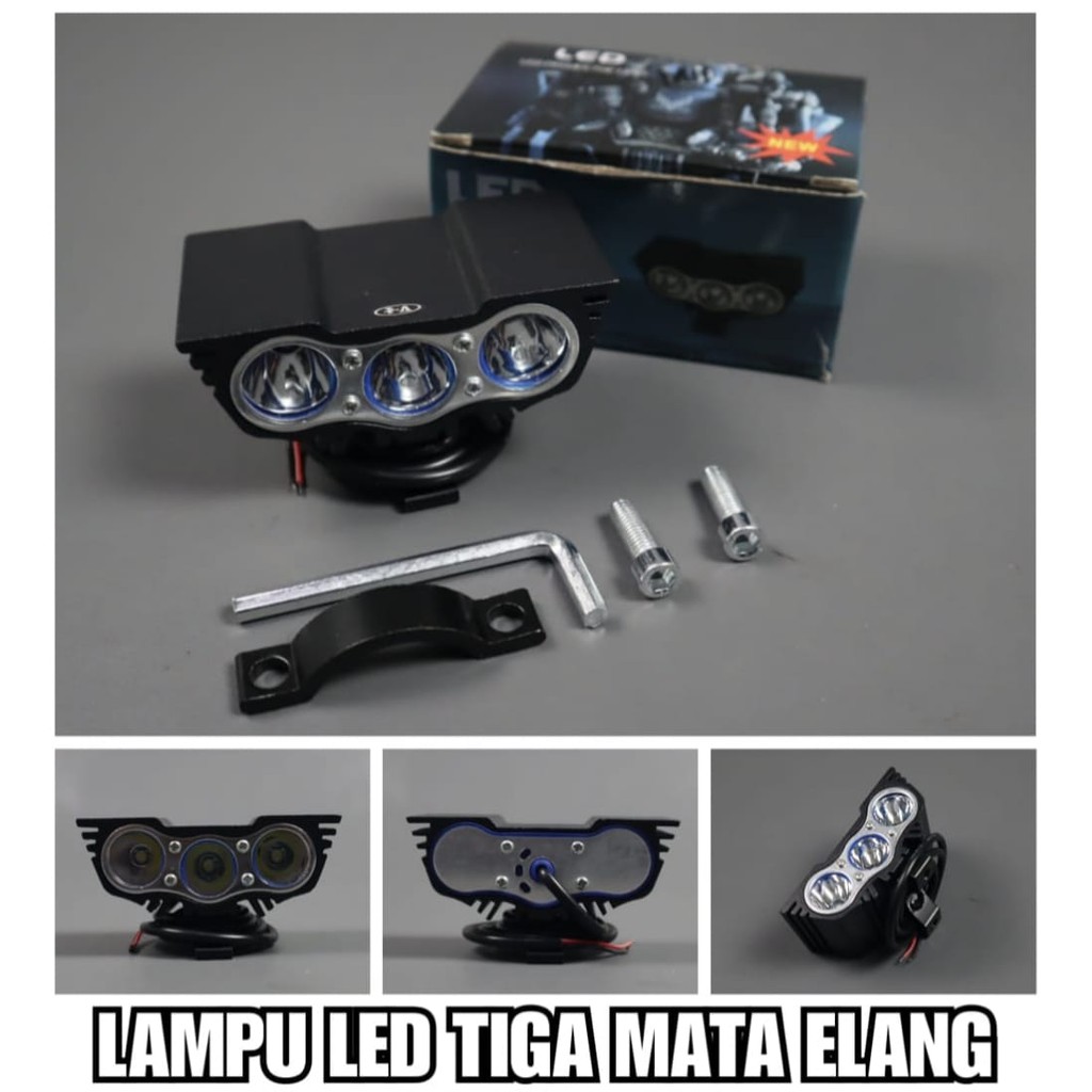 LAMPU TEMBAK OWL 3 MATA LAMPU LED 3 TITIK LAMPU SOROT LED 3 MATA