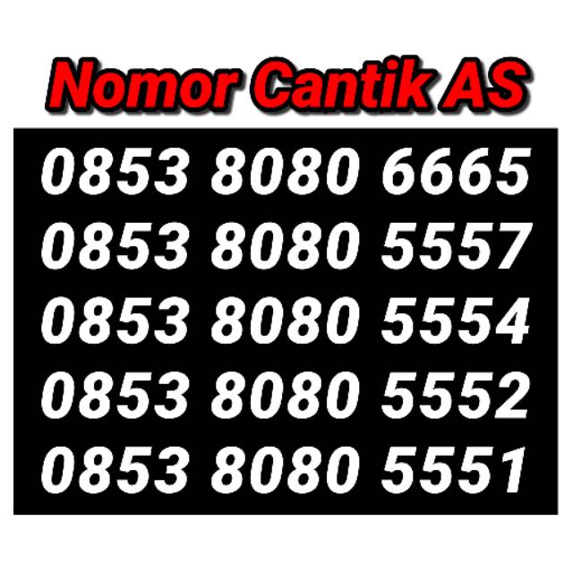 Nomor Cantik Telkomsel Nomer Cantik Kartu AS Perdana Cantik abab triple 8080 555 x