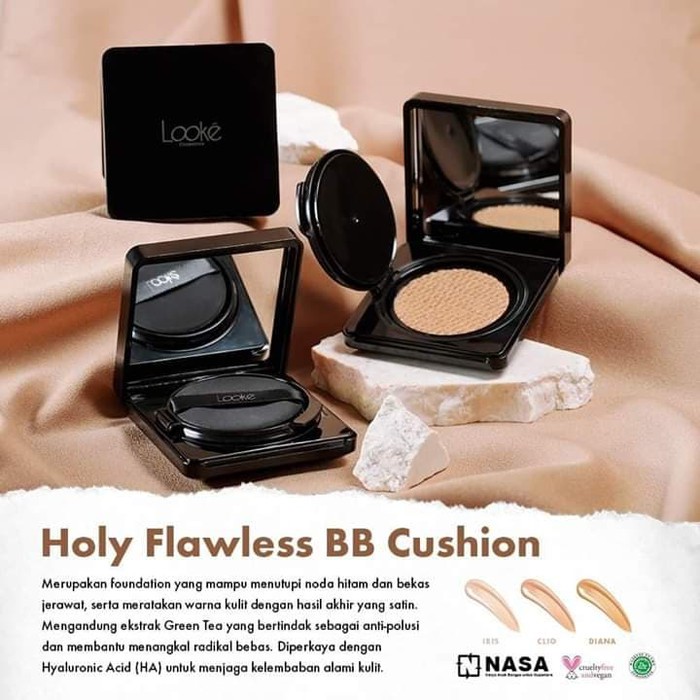 LOOKE BB CUSHION NASA WAJAH GLOWING TUTUP NODA WAJAH SEKETIKA ORIGINAL - CLIO