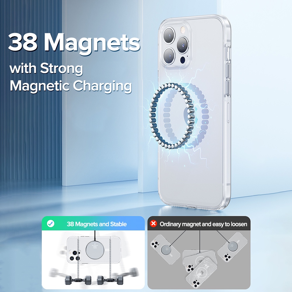 Magsafe Casing Magnetik Wireless Charging Untuk iPhone 12 11 13 Pro MAX mini XR X XS MAX 7 8 Plus SE 2020